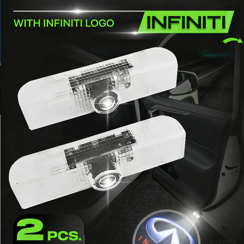 2X For Infiniti QX60 QX56 JX35 2013 - 2017 2014 2015 LED Car Door Logo Ghost Shadow Projector Warning Welcome Light Accessories