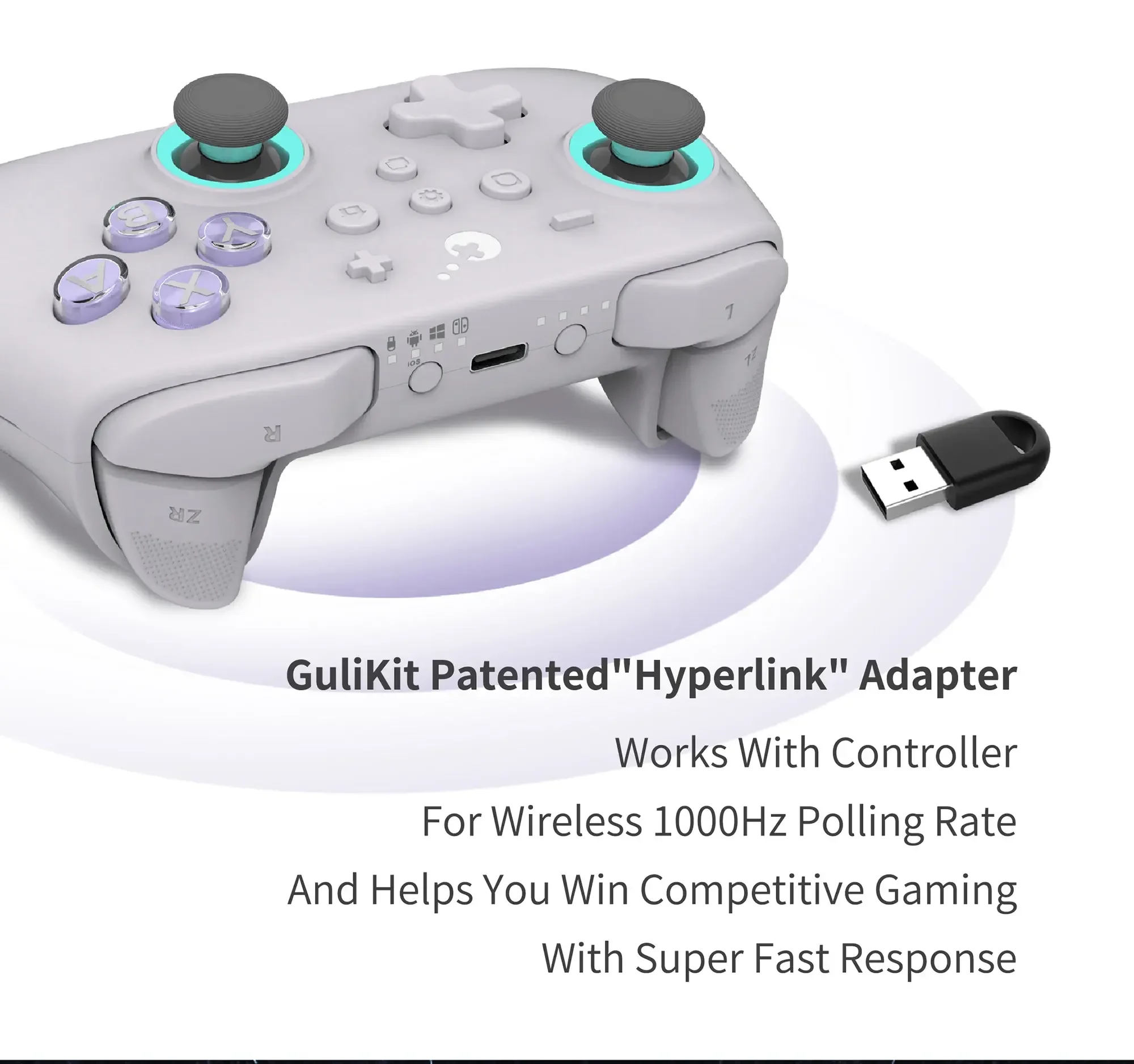 for GuliKit KK3 Max Game Controller NS39 King Kong 3 Gamepad Hall Effect Joystick for PC Windows Nintendo Switch Android IOS