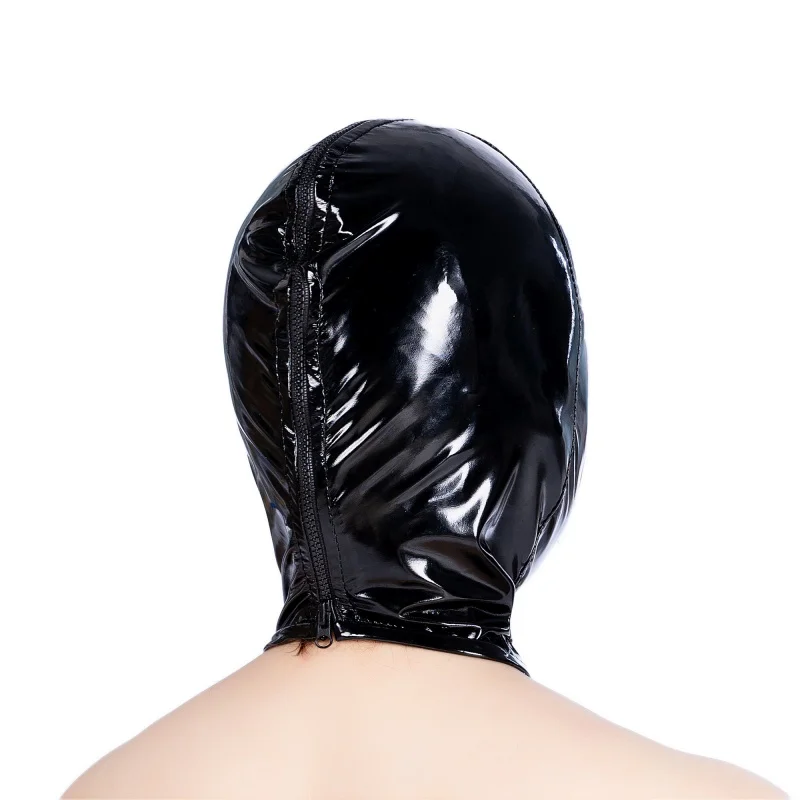 Bondage Gear Pearlite Layer Bdsm Hood With Zipper Erotic Products Fetish Slave Headgear Sex Toys Exotic Costumes Cosplay SM Mask