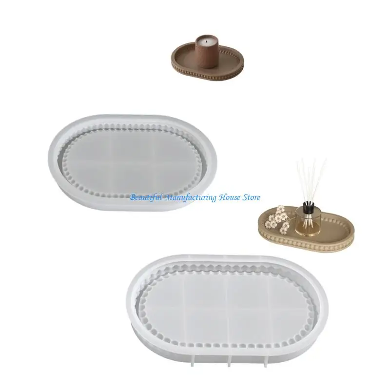 

E56A Sturdy Silicone Oval Plate Tray for Cafes and Dining Setting Flexible Materials