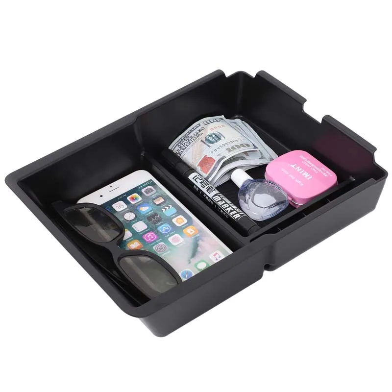 

For 2021-25 Sorento MQ4 ABS Black Car Central Armrest Storage Box Storage Trays Interior Car Accessories(North America Version)