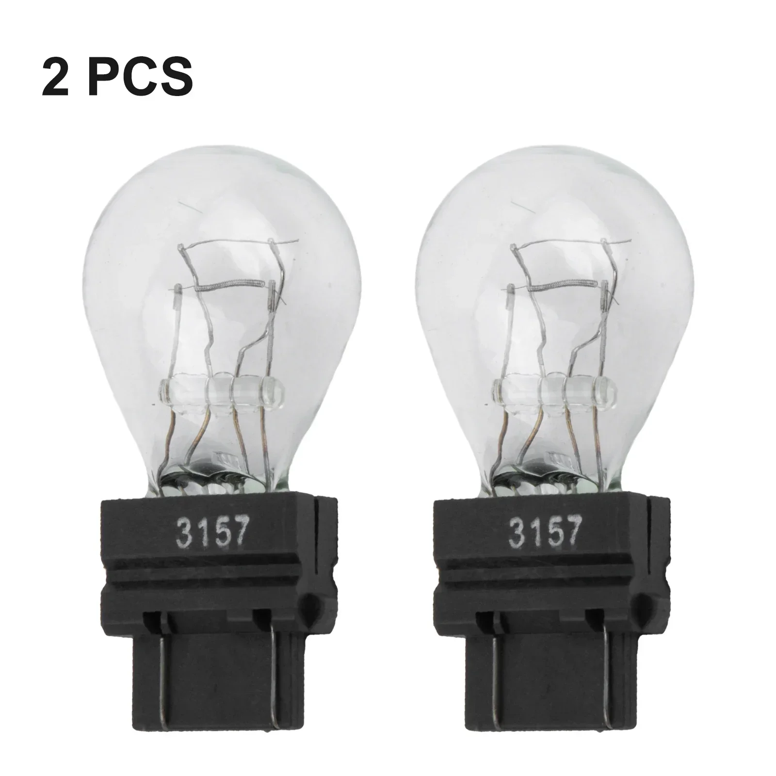 2pcs Car 3157 Signal Lamp For Brake Reverse Light Tail Turn Signal Lamp 12V 21W 54LM 3000K 3057 3155 Clear Shell Car Lights