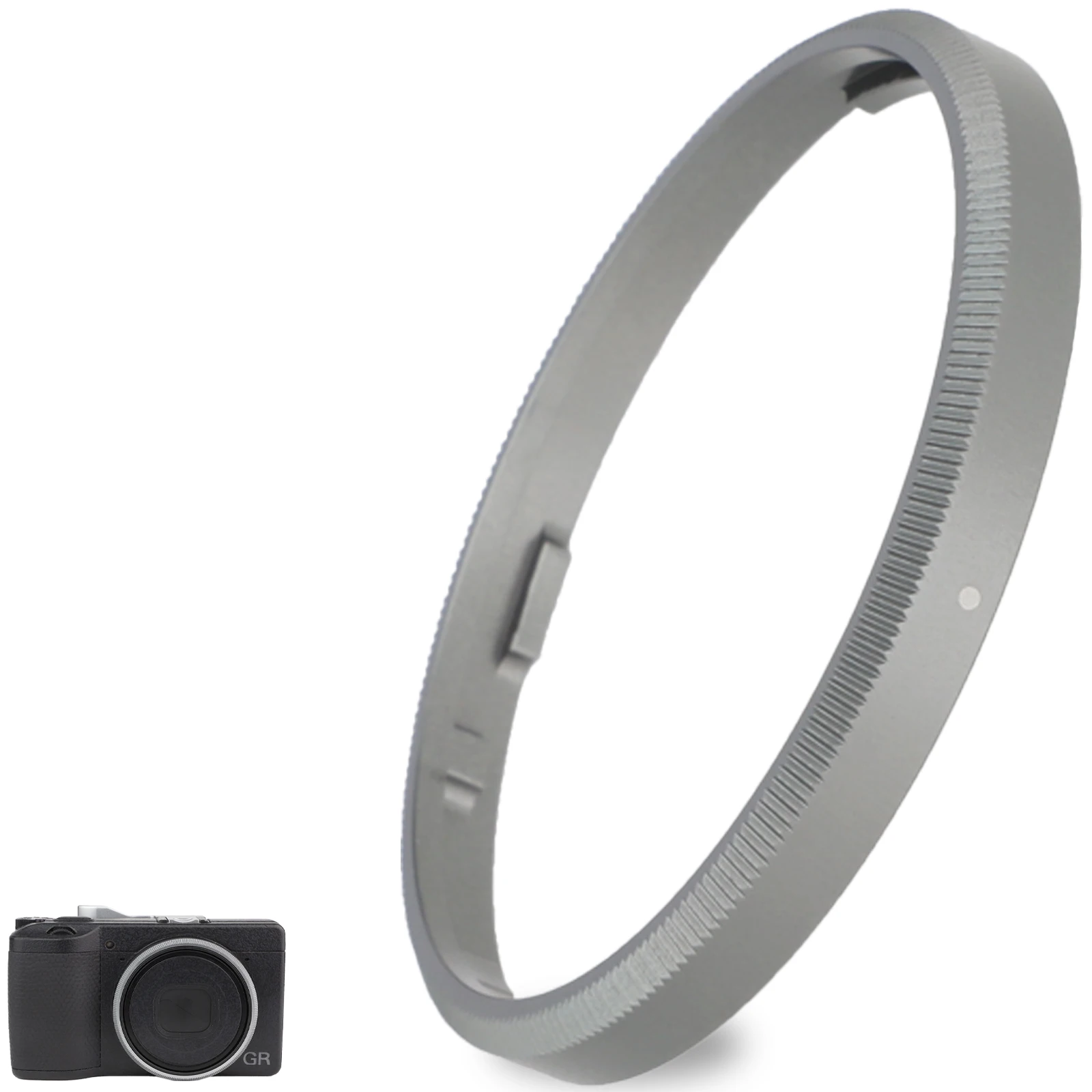 Haoge RRC-GR3XT الفضة رمادي معدن تزيين حلقة لريكو GR3X/GRIIIX ملحقات الكاميرا يحل محل GN-2