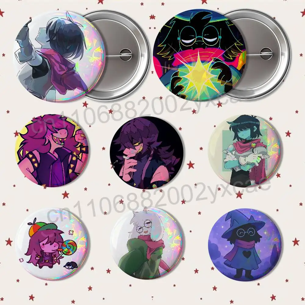 Kris Susie Ralsei Deltarune Round Exquisite Badge Brooches Creative Pins For Clothes Hat Backpack Gift Accessories