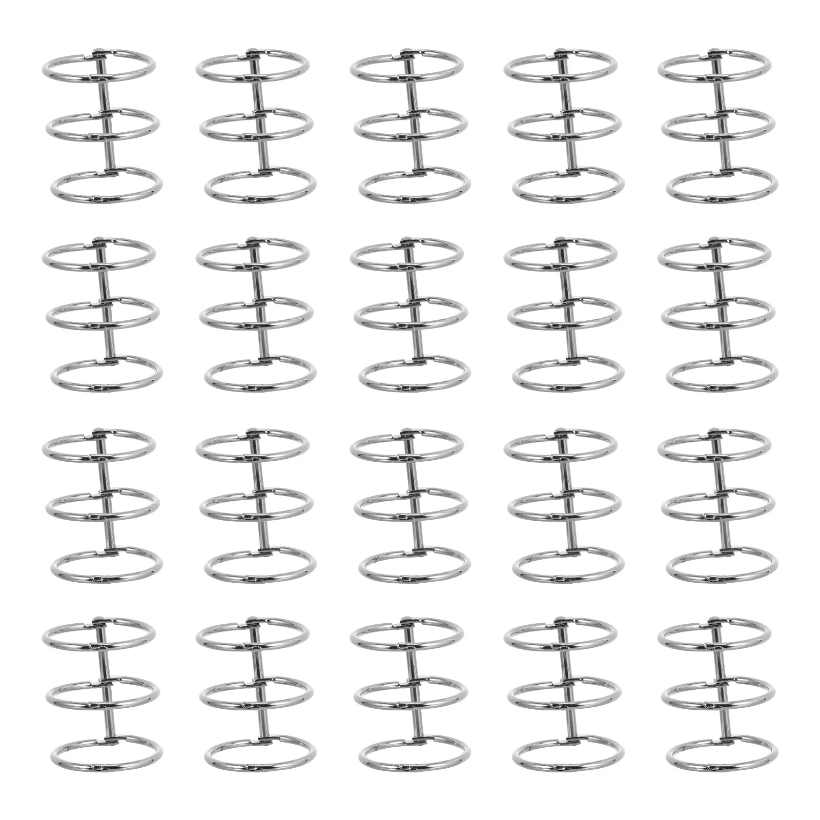 20 peças anéis de ligação de folhas soltas anéis de pressão bobina de caderno prático para classificação de documentos anel de folhas soltas