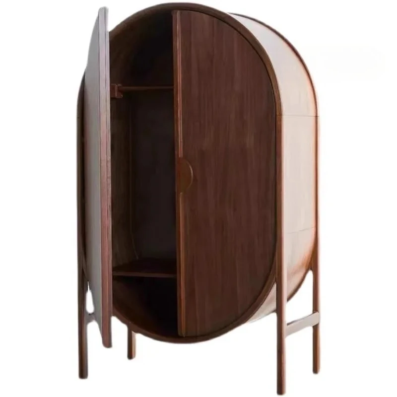 

Шкаф из цельного дерева из скандинавского ореха, простой современный шкафчик из оранфа, американский ретро-свет, роскошный