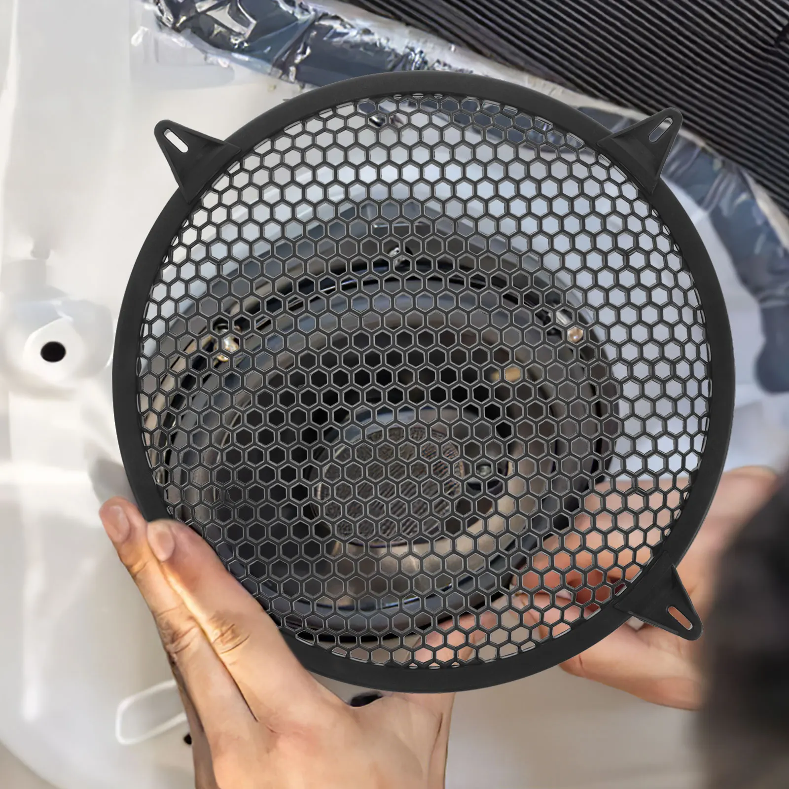 Car Audio Speaker Cover Mesh Grille For Subwoofer System Plastic Protector Grill Accessory Waterproof Dustproof