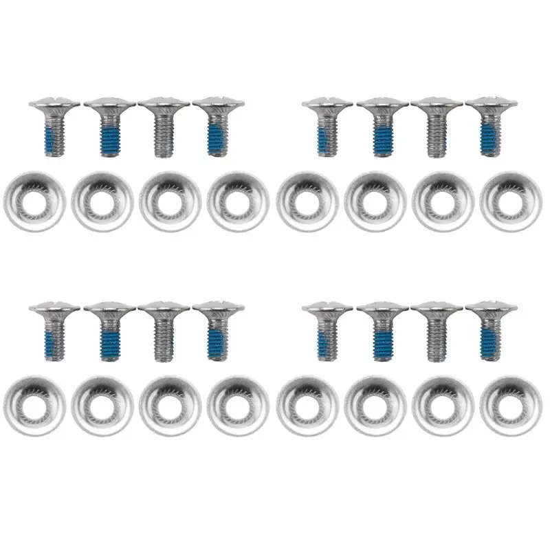 RTENTE-Snowboard Binding Screw Set Include 16 Pieces Snowboard Mounting Screws And 16 Pieces Snowboarding Screw Washers