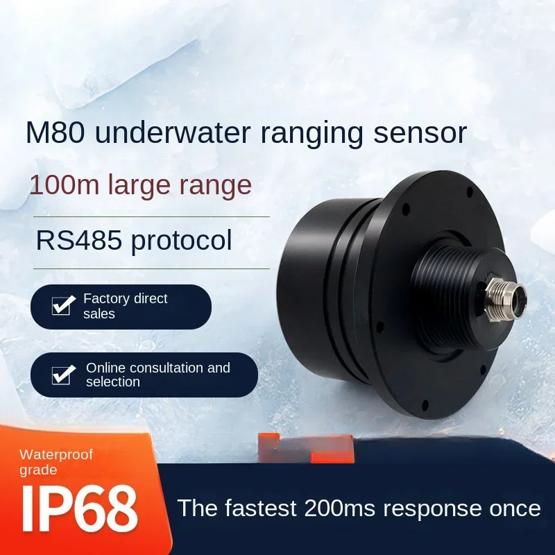 

M80 single-beam underwater ultrasonic ranging sensor, ultrasonic underwater robot obstacle avoidance