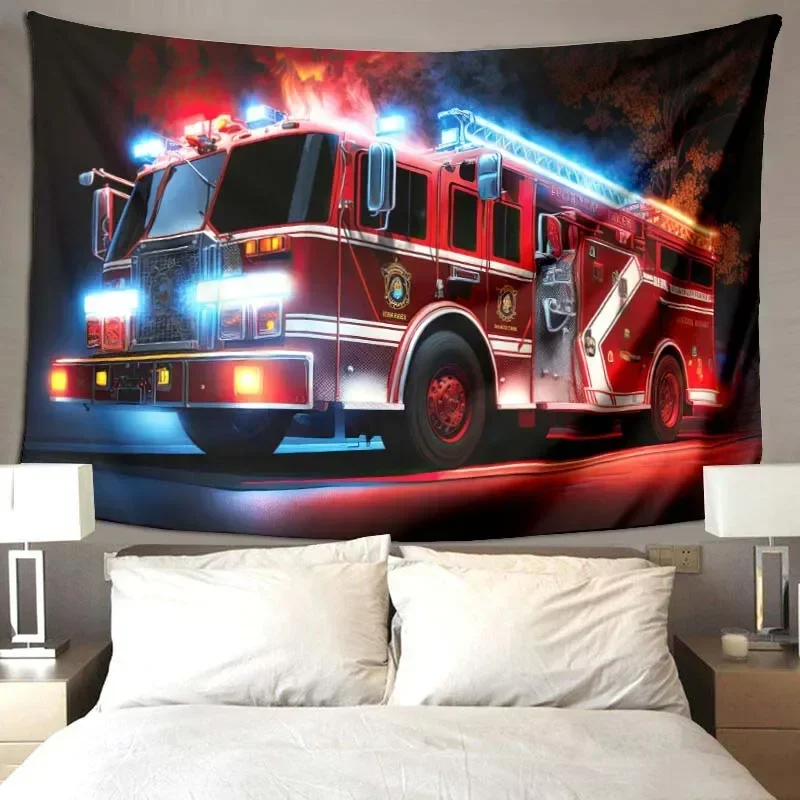 

3D fire engine whistle blanket, living room bedroom housewares children's room soft and comfortable baby blanket Christmas gift