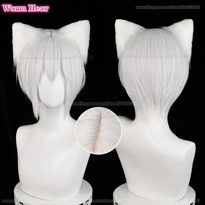 Peluca sintética de Anime Mizuki Tomoe moozono Nanami, pelucas de Anime con oreja, pelo resistente al calor, fiesta de Halloween, 30cm/98cm