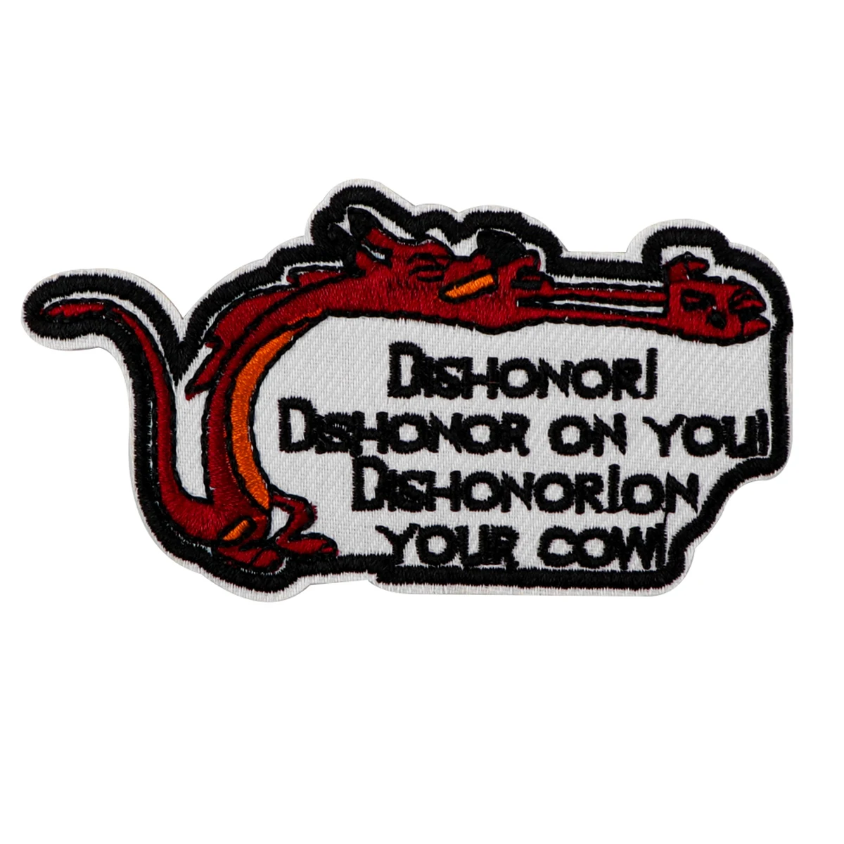 Mushu Dragon Embroidery Patch Funny Quotes Iron On Patches For Clothing Thermoadhesive Patches On Clothes DIY Sew Badges