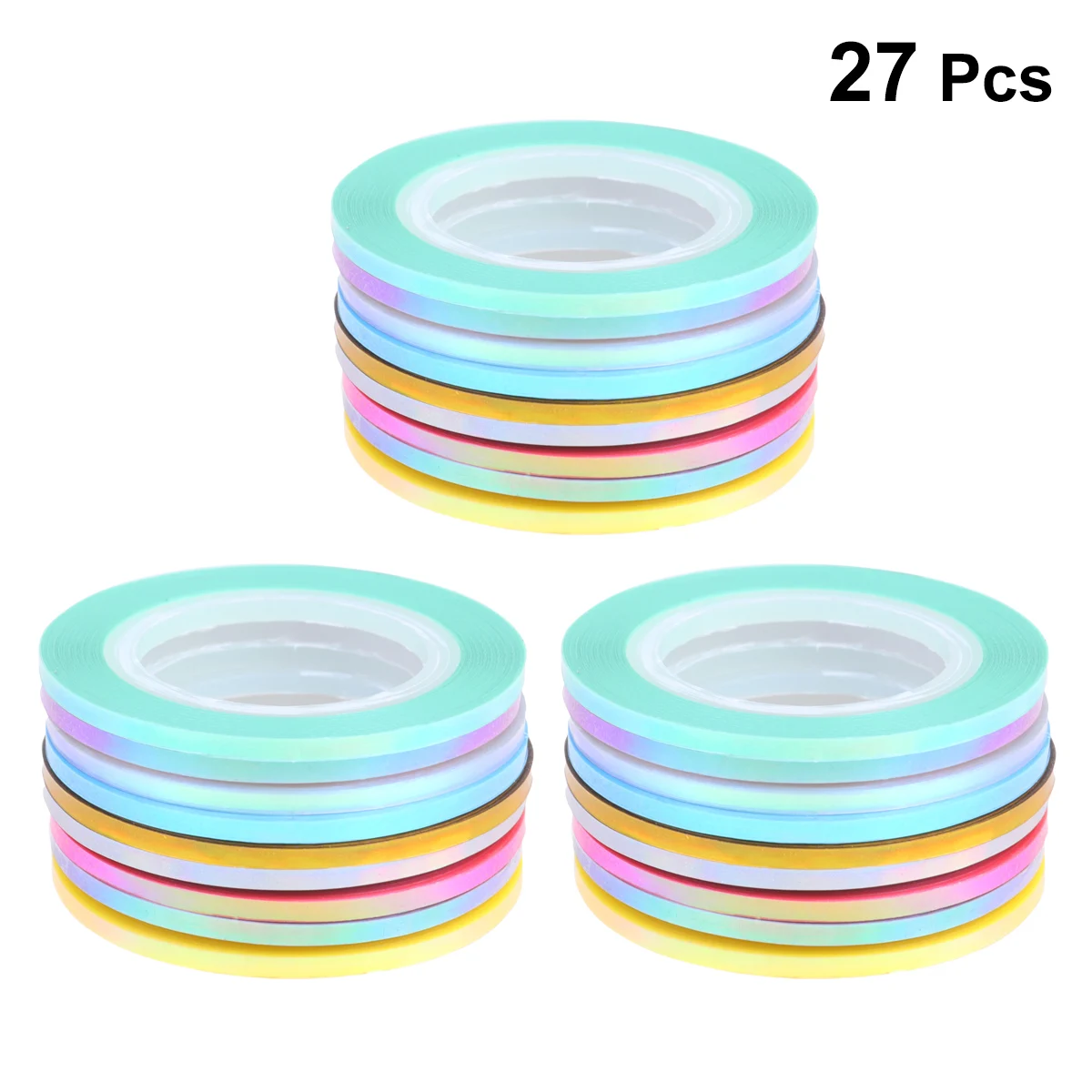 

27 Pcs Nail Art Stickers Tape for Arts Line Tips Striping Decor Manicure Stripe