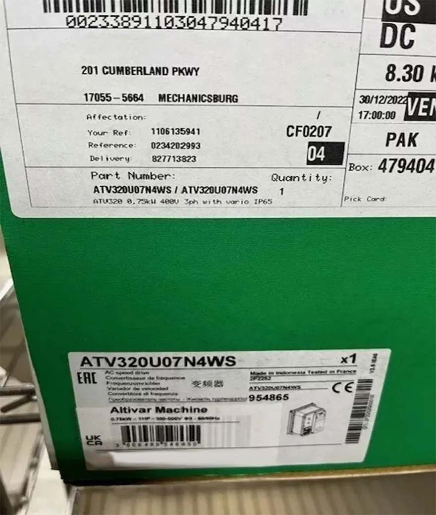 

Совершенно новый ATV320U04N4WS ATV320U06N4WS ATV320U07N4WS ATV320U11N4WS ATV320U15N4WS Гарантия один год ​