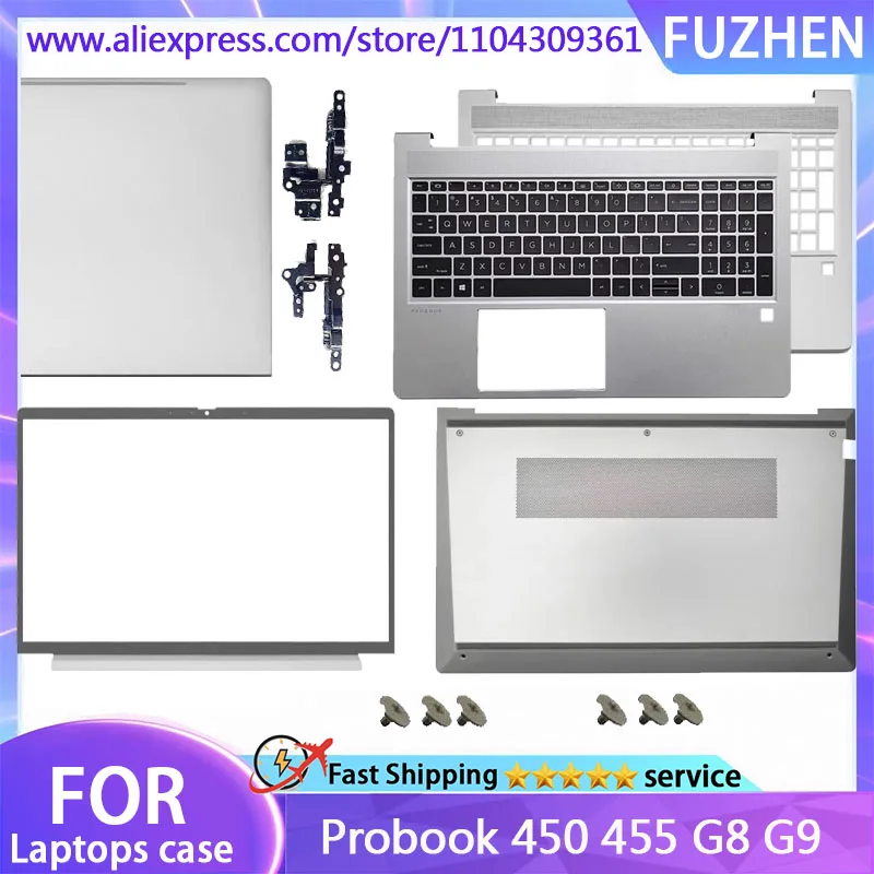 New cover For Probook 450 455 G8 G9 Laptop LCD Rear Cover/Front Frame/Palm Pad Keyboard/Bottom Cover/Hinge