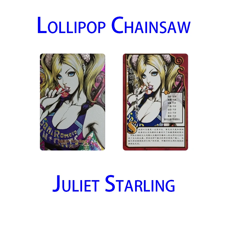 

1Pcs/set Lollipop Chainsaw Anime Characters Juliet Starling Homemade Board Game Card Kids Toys Collection Card Christmas Gift