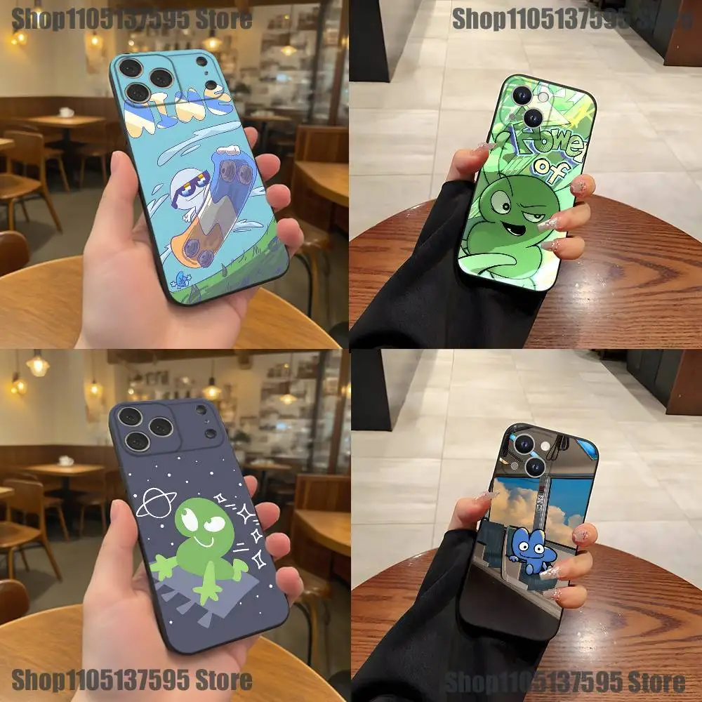 

Bfdi Battle For Dream Island Phone Case For iPhone 17,16,15,14,13,12,11,Pro,XS,Max,XR,Plus,E,SE4,Mini Black Soft Cover