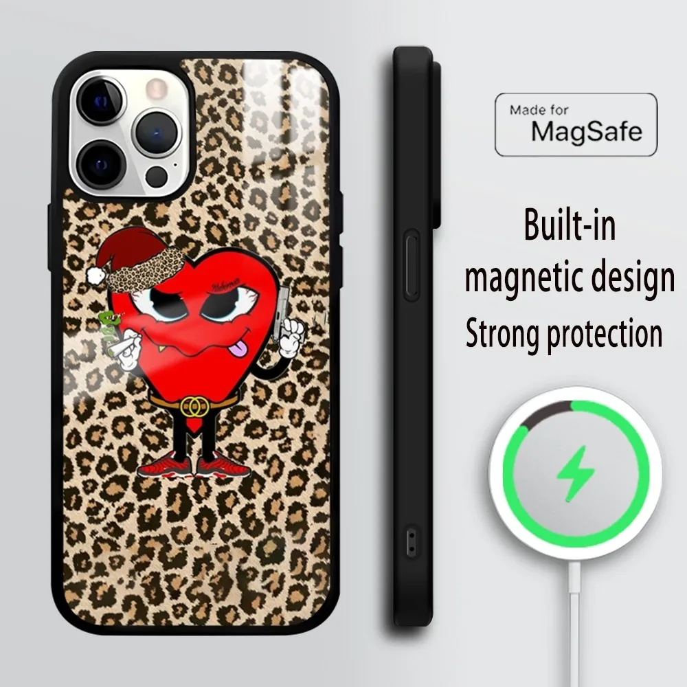 Love Mafia La Mafia Del Amor Phone Case For iPhone 16 15 14 13 12 11 Pro Max Plus Mini Mirror Wireless magnetic case