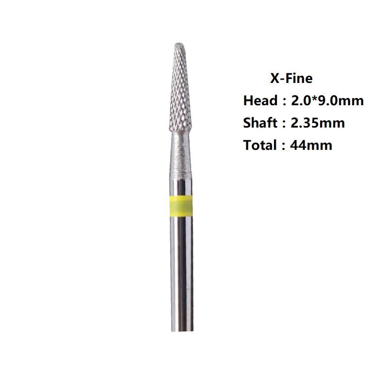 3-Körnung Hartmetall-Nagelbohrer, elektrischer Fräser für Maniküre, drehbarer Grat, zum Entfernen von Gelpoliermittel, Nagelfeilen, Zubehör – Detail 6