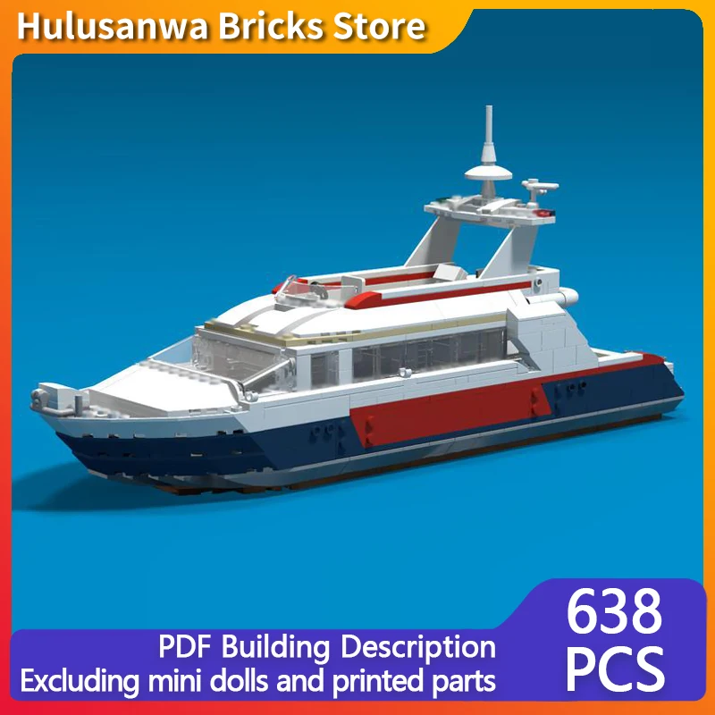 

Urban Port Luxury Cruiser Model MOC Building Bricks War Equipment Modular Technology Gifts Holiday Assemble Children Toys Suit