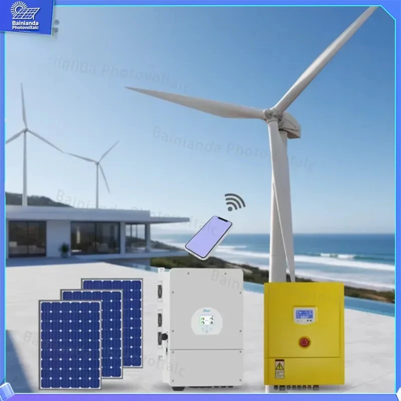 1KW Hybrid Solar Wind Turbine Generator System 200W 5000W Rated Power Off Grid Home Energy Backup Renewable Power Kit