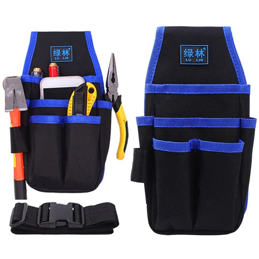 Bolsas de herramientas de electricista multifuncionales, Kit de herramientas Oxford, bolsillos de almacenamiento, bolsa de cintura, bolsa de cinturón de herramientas (No incluye herramientas)