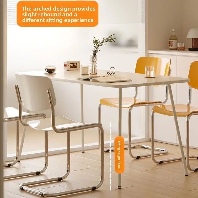 # Portable Backrest Chair Dinning Lounge Modern Nordic Minimalist Designer Dining  Cream Home Desk Backrest