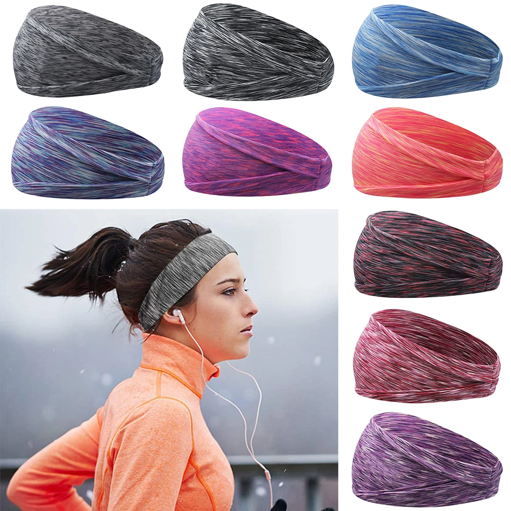 ผู้ชายผู้หญิง Headwear โยคะฟิตเนสดูดซับเหงื่อ Hairbands HEAD Band กีฬา Hairbands โยคะ Headbands