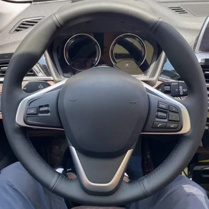

Car Steering Wheel Cover Genuine Leather Anti-slip For BMW M3 M5 E36 E46 E60 E90 E92 X1 F48 X3 X5 X6 Steering Wheel Cover Wrap