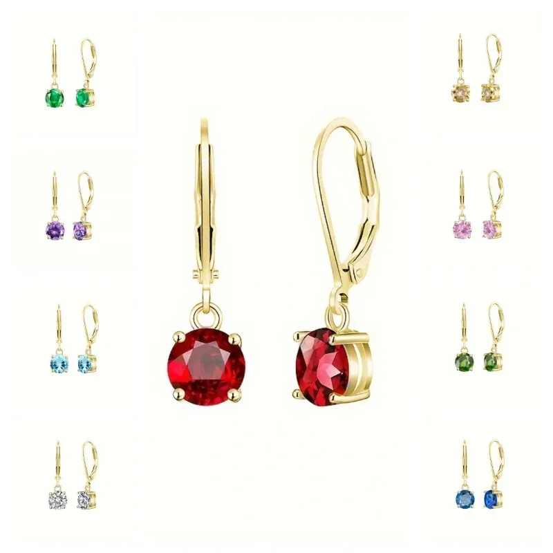 The Bride Attends The Wedding Banquet with Zircon Earrings, A High-end and Personalized New Elegant Jewelry Accessory for Women