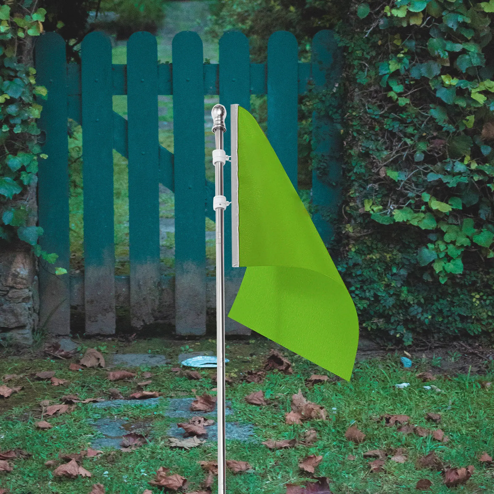 1Set Stainless Steel Flag Pole Kit Rustproof Corrosion Resistant Detachable Outdoor Flagpole for Yard Garden Commercial