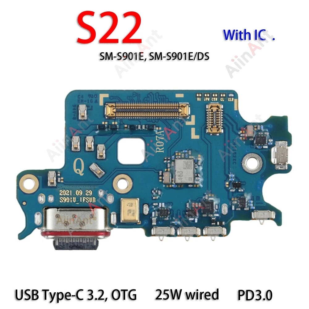 Płytka Portu USB Ładowarki Złącze Dock Kabel Flex do Ładowania Samsung Galaxy S22 Plus Ultra S901E S901N S901U S901B 5G — zdjęcie produktu 6