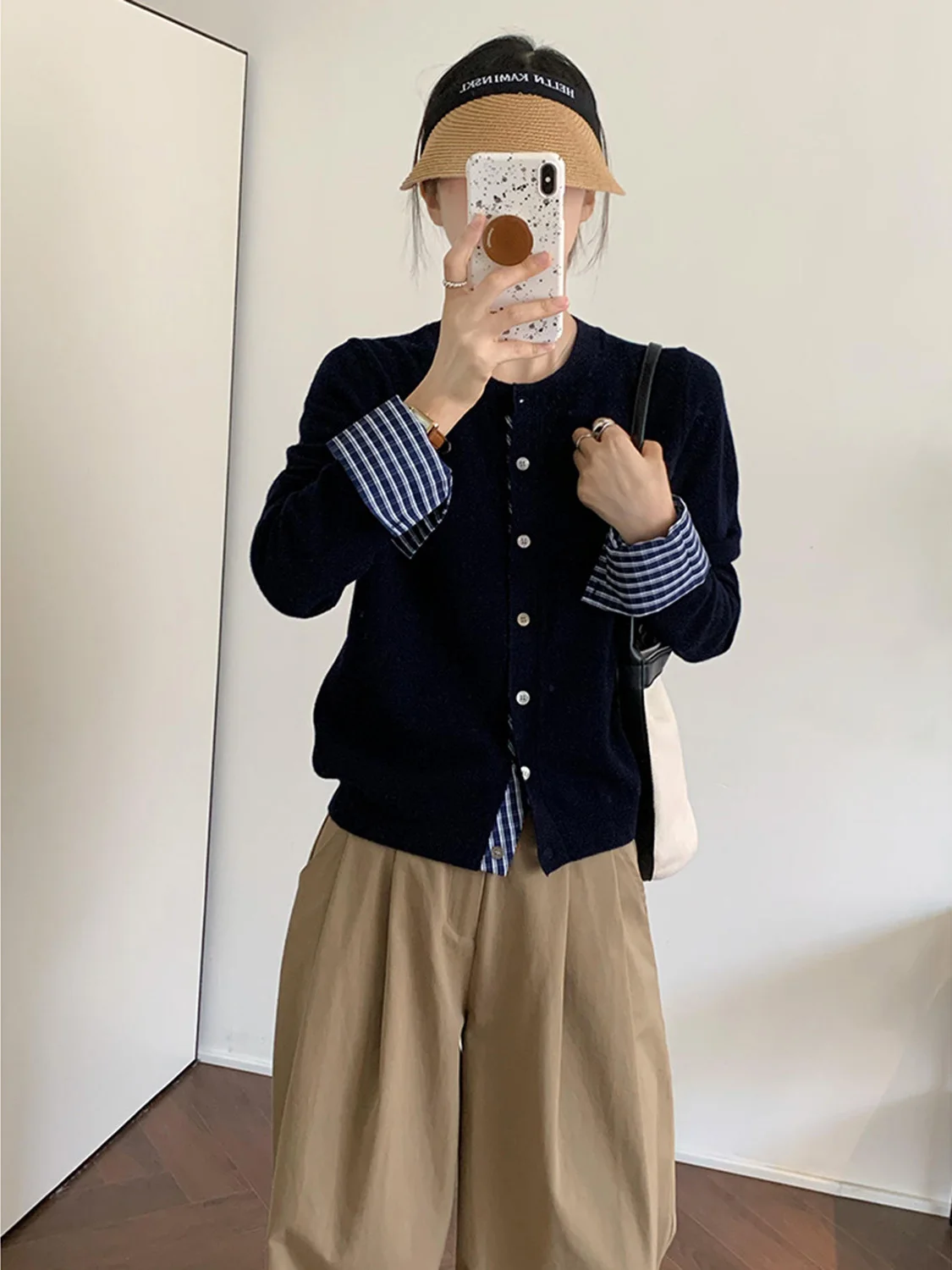 

Korean Sle Button up Knitted Cardigan Women's Loose Fit Autumn Winter New Arrival Color Blo Sve Sweater Jaet