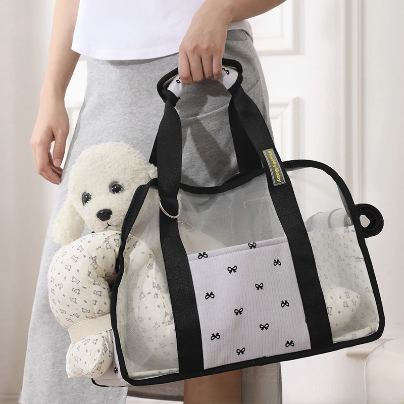 

Summer New Gauze Breathable Pet Handbag Crossbody Nylon Anti-Scratch Net Portable Pet Cat Bag Puppy Chihuahua Yorkshire Dog Bag