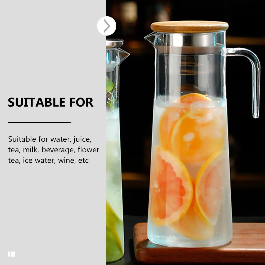 

Acrylic Pitcher Clear Large Capacity Kitchen Household Cold Water Jug Suitable for Bedroom Living Room Office Drinking
