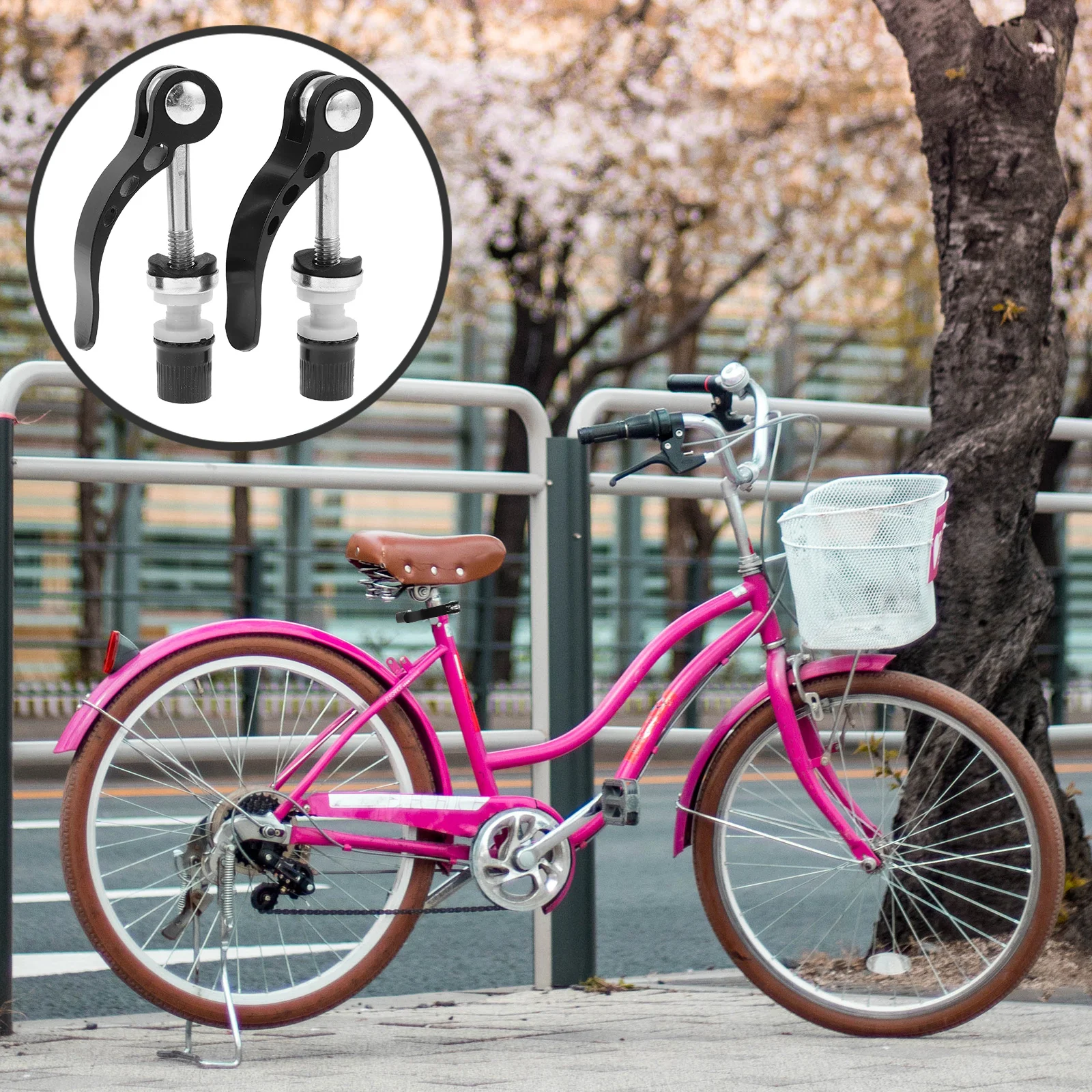 2Pcs Bike Seatpost Clamp Aluminum Alloy Steel Material Easy Install Road Bike Seat Tube Clip Durable Cycling Accessory