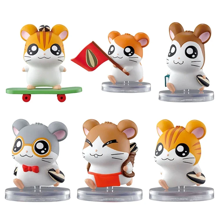 Bandai Gashapon Hamtaro Step By Step Stand in Line March in Procession Festival Gifts 2/3 Round Action Figures Model Kids Toy