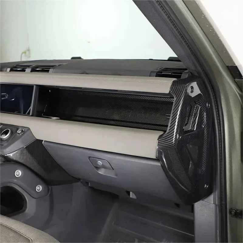 LHD ABS ألياف الكربون لاند روفر المدافع 110 2020-2023 سيارة الداخلية تعديل غطاء للحماية التصحيح الزخرفية