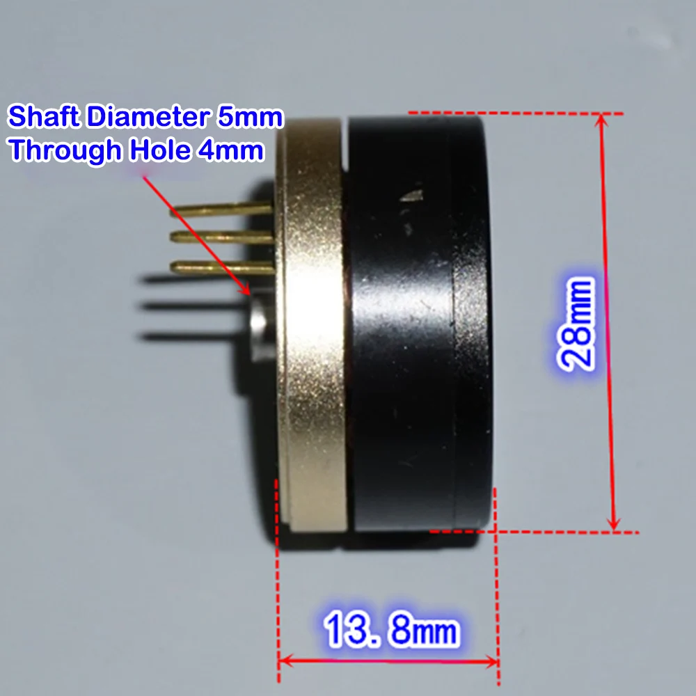 DC 12V Micro PTZ Motor 28MM Outer Rotor Brushless Motor 330KV Double Ball Bearing 4mm Hollow Shaft Rotation Limit 290 Degrees