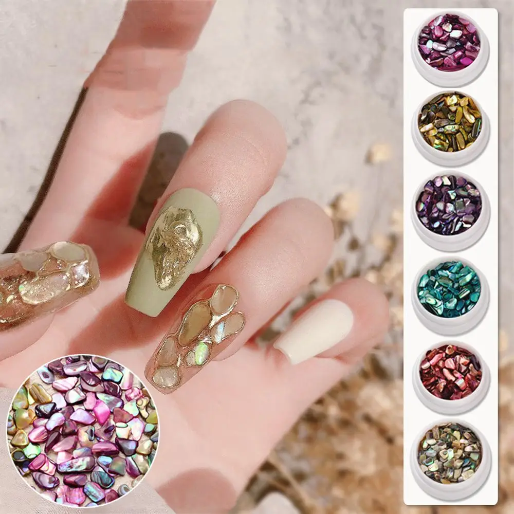 

Aurora 3D Nail Patches Nail Art Abalone Slices DIY Nail Art Decorations Shell Fragments Ornament Nail Art Shell Slices