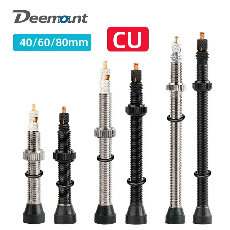 2 szt. Zawory Presta rowerowe bezdętkowe dysze obręczy F/V 40/60/80mm dysza mosiężny rdzeń mosiężny trzpień okrągła podstawa