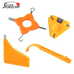 Herramienta de pesca de carpa 4 en 1, multiextractor, medición de calibre de pelo para pesca de carpa, pelador de anzuelos, accesorios de aparejo de pelo Chod, aparejos