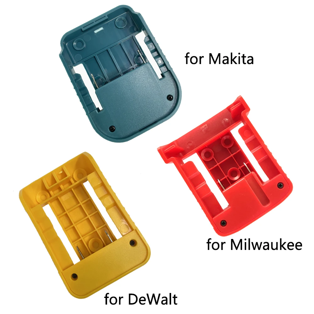 Li-ion Battery Belt Buckle Storage Fixed Bracket For Makita For DeWalt For Milwaukee 18V USB Type-C Power Bank Charger Adapter