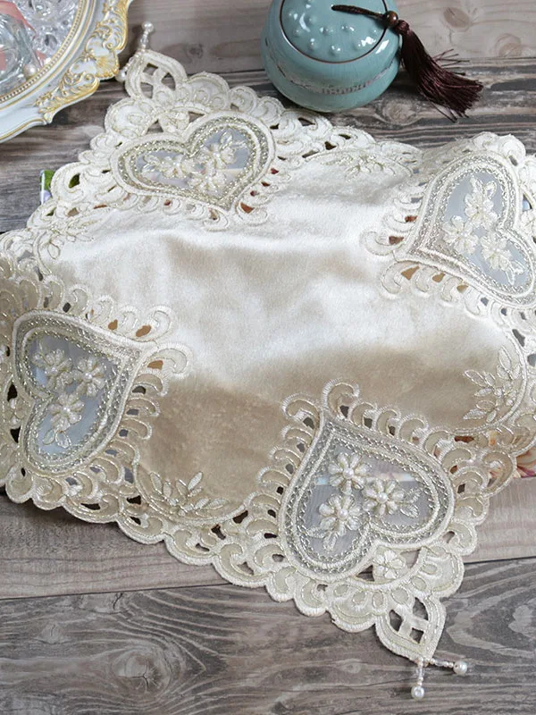 

Handmade American Luxury Tea Set Dust Cover Cloth Air Fryer Rice Cooker Bl Barrier hine Lace Material Universal Cover