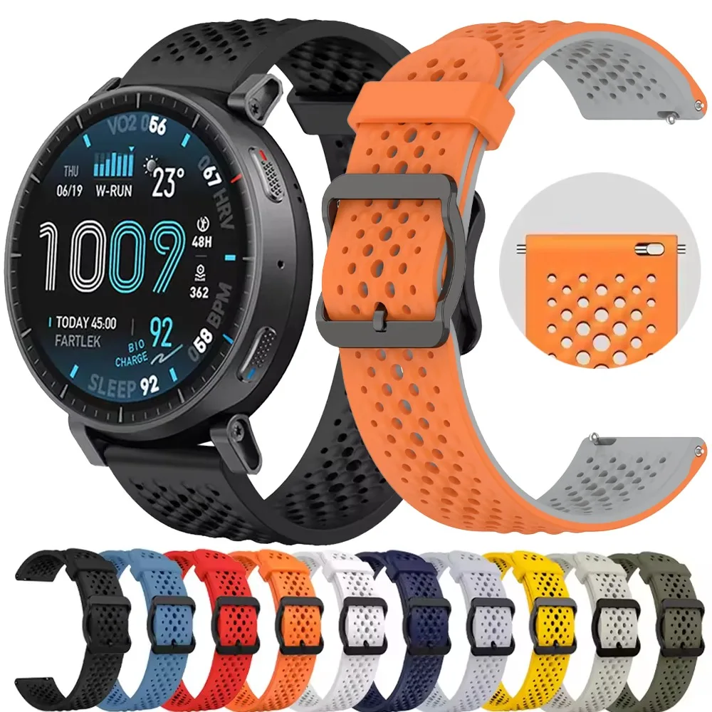 Silikonarmband für Xiaomi Watch 5/S5/S4/S3/S2/S1 Komfortables Armband für Amazfit Active 3-Max/Balance 2 Huawei Watch GT6 46mm