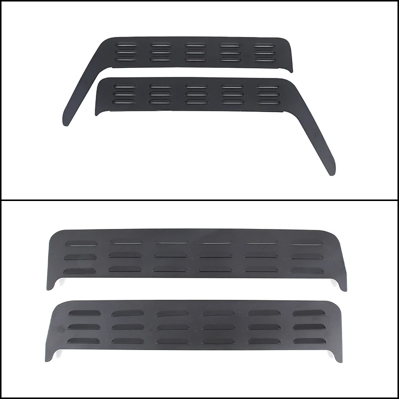 For Hummer H2 2003-2009 2Pcs Aluminum Window Vent Visors Sun Rain Guards Front/Rear Deflectors Black Interior Accessories