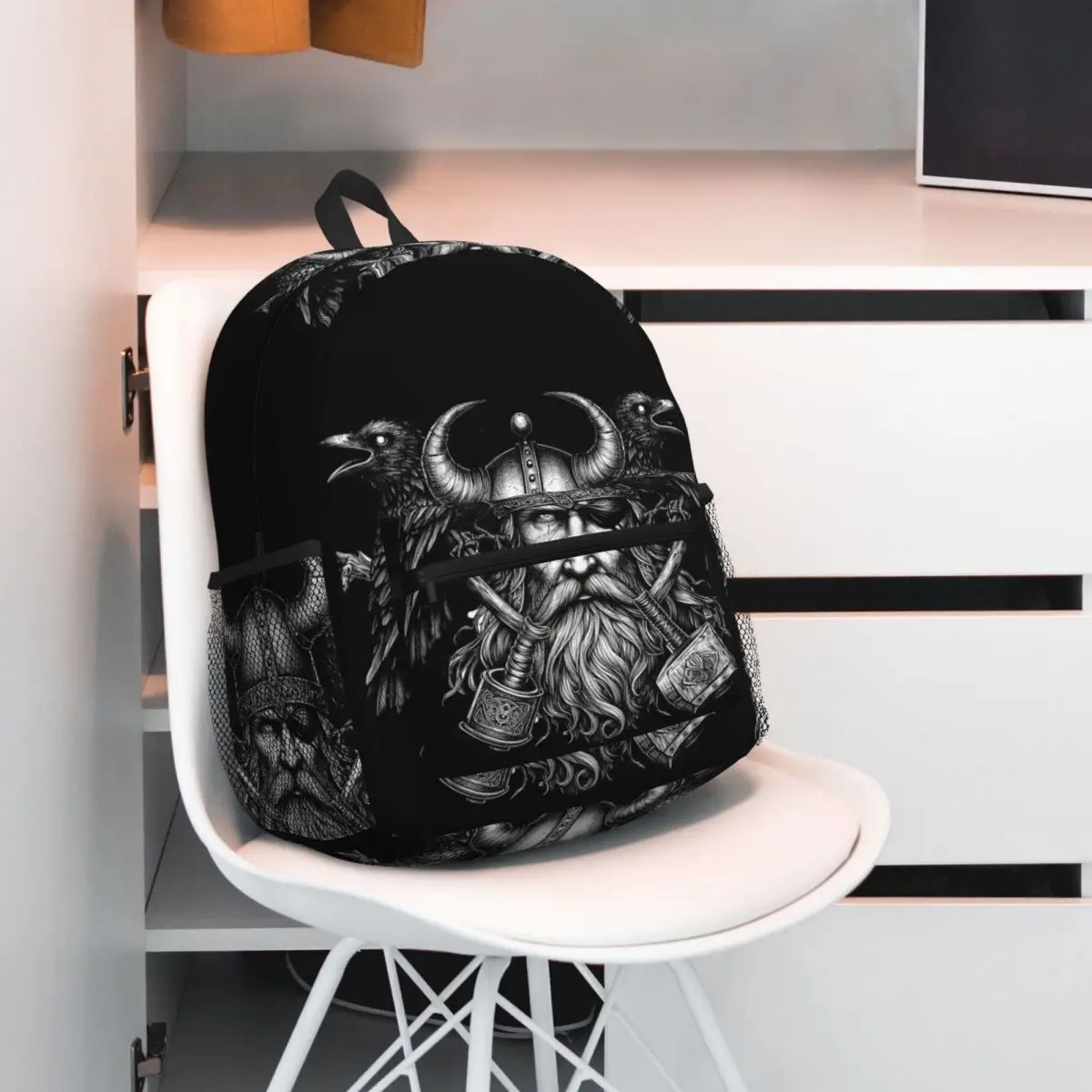 Odin Vikings Viking Legend Norse Mythology Rune Backpack Student BookBag Children School Bag Computer Shoulder Bags Boys Girls