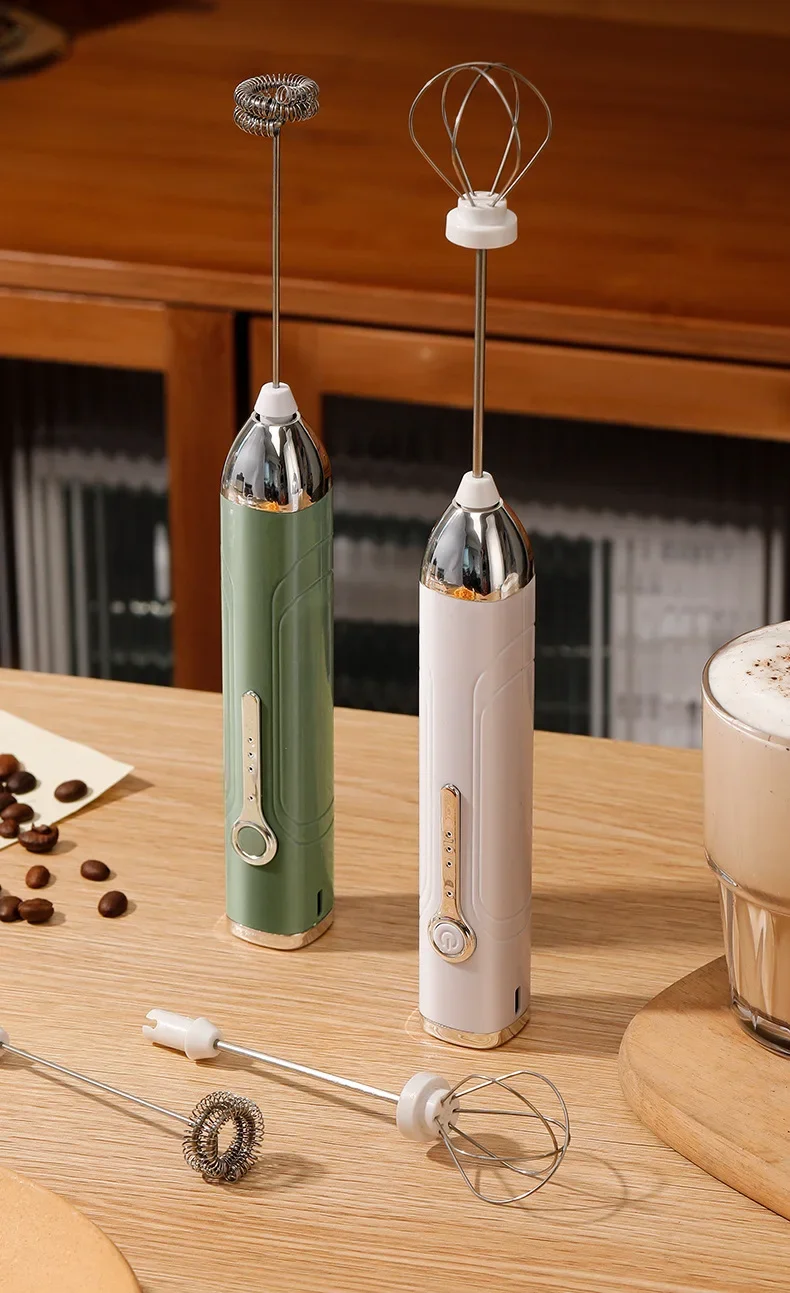 Drahtlose Typ-C Wiederaufladbare 3-geschwindigkeit Mini Handheld Milchaufschäumer Kaffeeaufschäumer Tragbare Küche Kochen Werkzeuge Schneebesen schaum Mixer – Detail 3