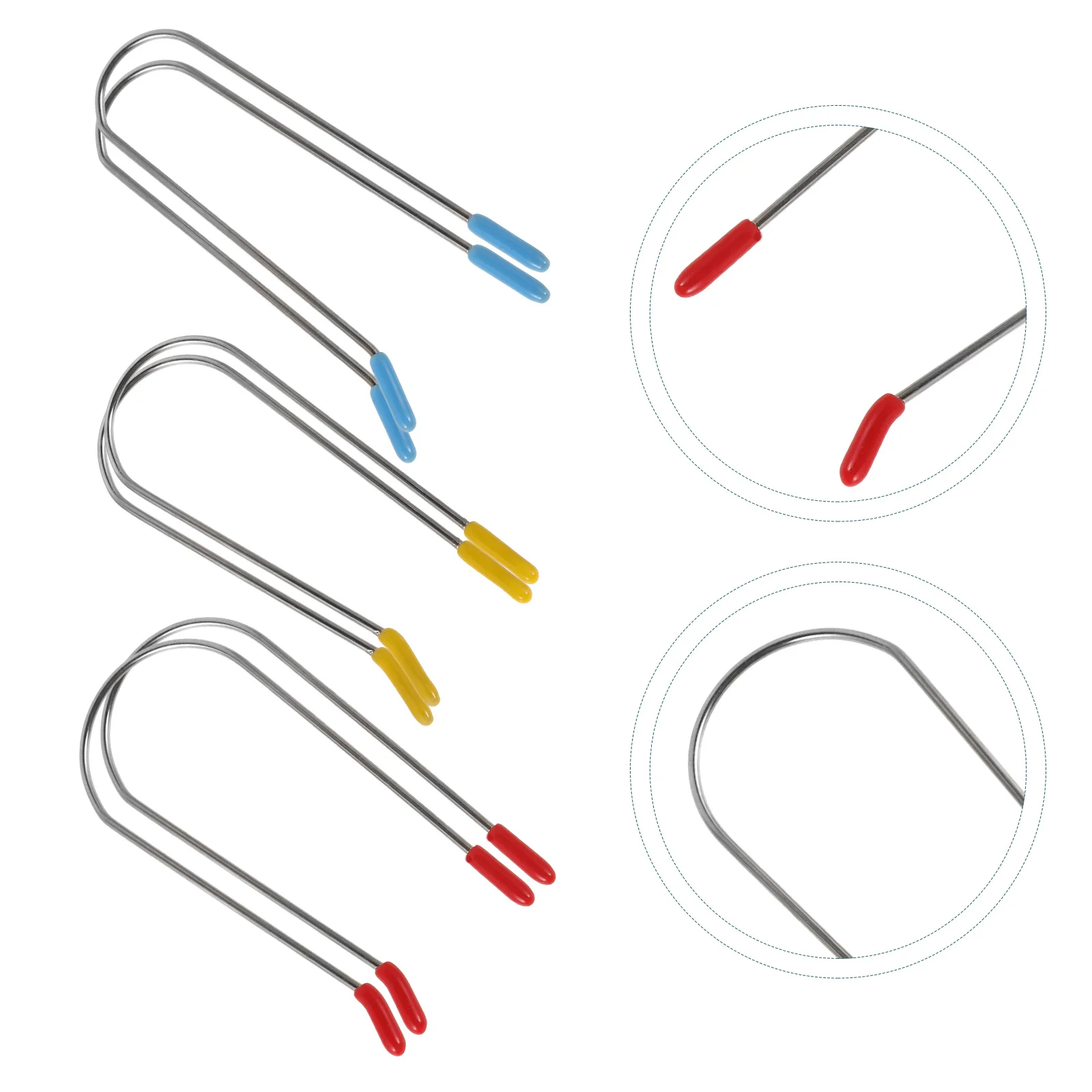 

24pcs Curling Pins Hot Roller Clips 1.9cm 2.54cm 3.2cm Stainless Steel Replacement Home Salon Use Hair Styling