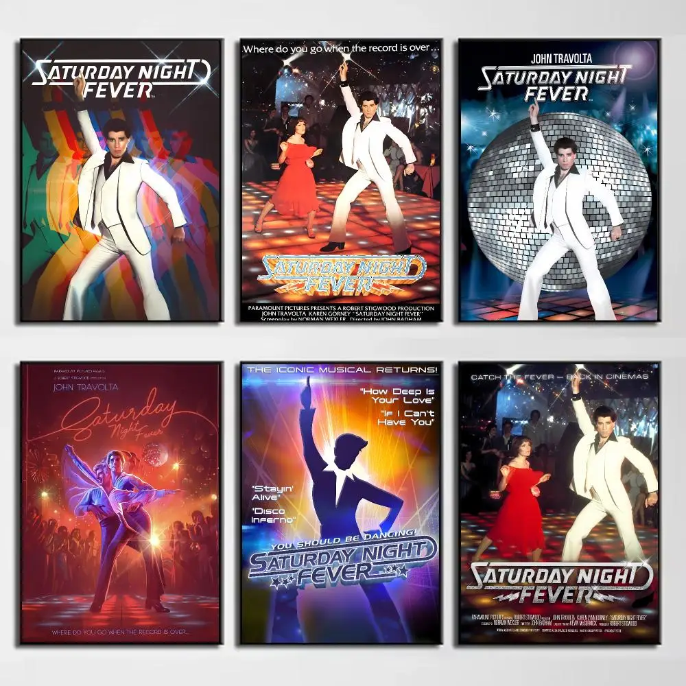 Iconic Retro Film S-Saturday Night Fever Poster Wall Decor for Young Collectors, Indoor and Outdoor Decor